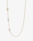 Diamond Sideway Initial Necklace