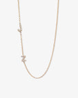 Diamond Sideway Initial Necklace