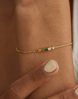 Baguette Birthstone Bracelet