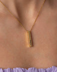 Personalized 3D Bar Necklace