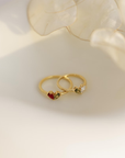 Birthstone Heart Ring