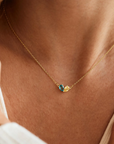 Birthstone Heart Necklace