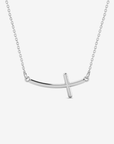 Curved Cross Necklace