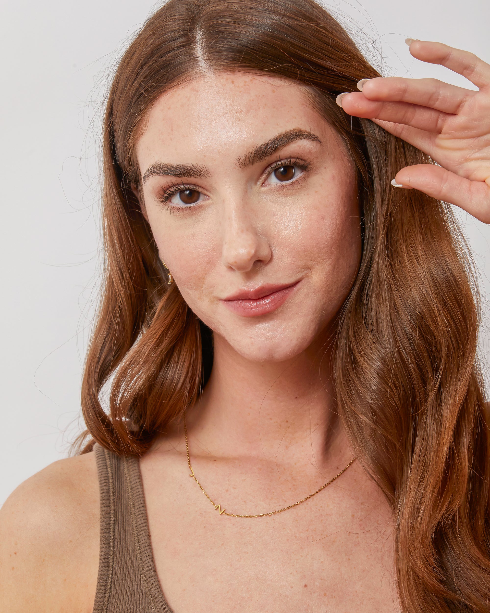 Personalized Sideway Initial Necklace 18K Best Seller