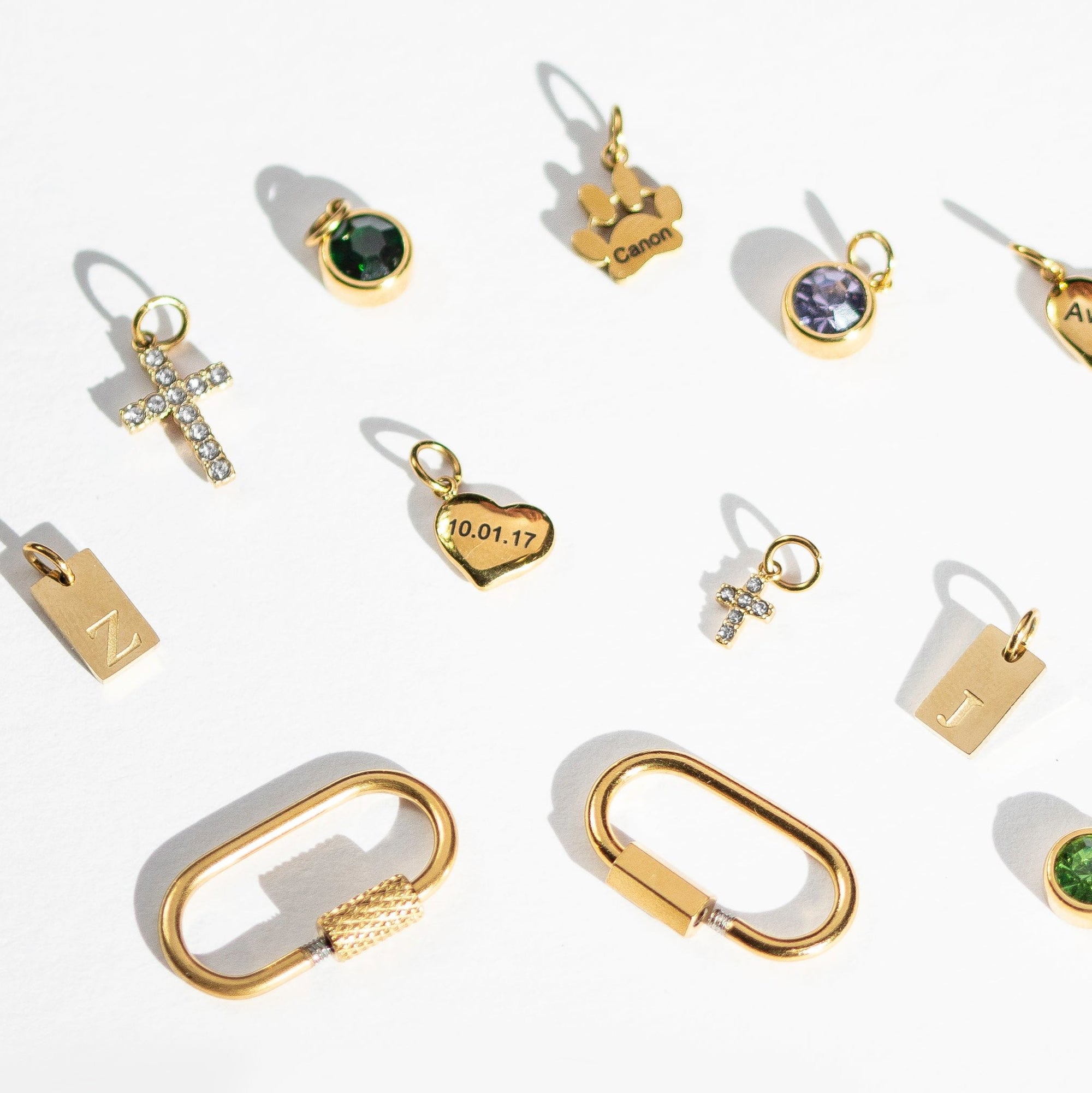 Build Your Own - Personalized Charm Bracelet with Carabiner