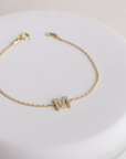 Diamond Initial Bracelet