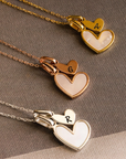 Pearl Initial Heart Necklace