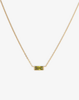 Dainty Baguette Birthstone Necklace