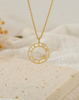Roman Numerals Circle Necklace