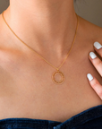 Roman Numerals Circle Necklace