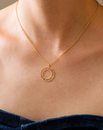 Roman Numerals Circle Necklace