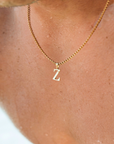 Mens Cuban Initial Necklace