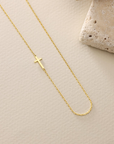 Sideways Cross Necklace