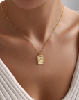 Signet Initial Necklace