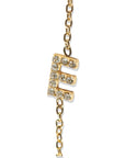 Diamond Sideway Initial Necklace