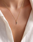 Vertical Birthstone Necklace