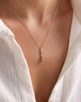 Vertical Birthstone Necklace
