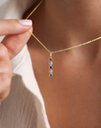 Vertical Birthstone Necklace