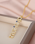 Vertical Number Necklace