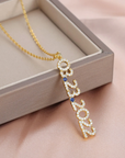 Vertical Number Necklace