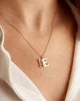 Butterfly Initial Necklace