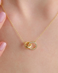 Diamond Intertwined Circle Necklace