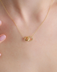 Diamond Intertwined Circle Necklace