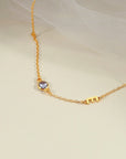 Birthstone Initial Necklace