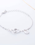 Personalized Disc Double Hearts Anklet