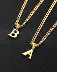 Mens Cuban Initial Necklace