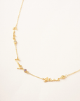 Multiple Name and Birthstone Necklace